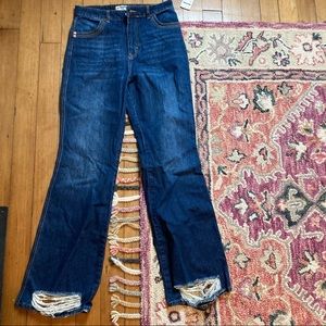 NWT free people distressed loose jeans 31